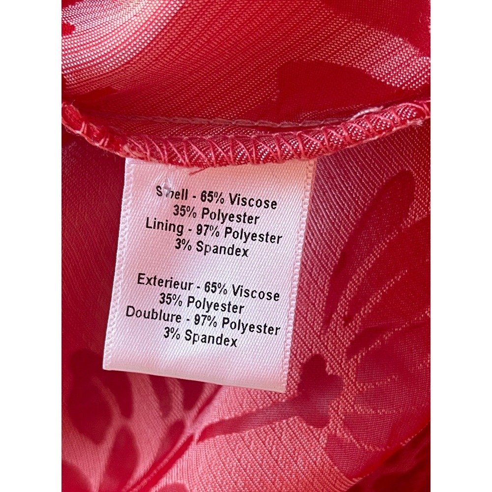 LIKELY Pink Red Floral Wide Leg Jumpsuit Satin Tie Front Size 8 NEW - Picture 11 of 13